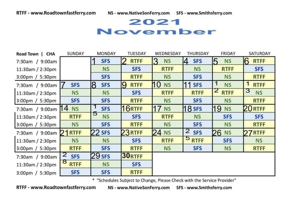 Attached picture November Ferry Calendar from Native Son.jpg